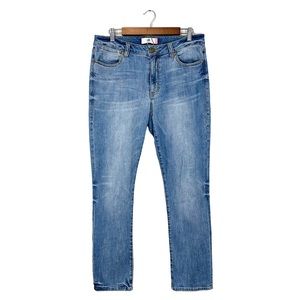 CAbi High Straight Jeans Medium Wash, Size 12 {Style 5309}